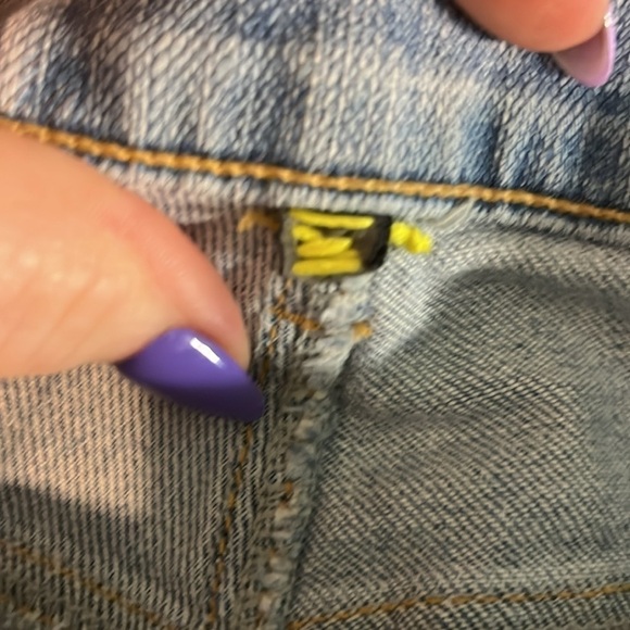 Carmar Distressed Jeans Skinny 6 Decorative Zippers Holes Size 24 Cotton - Picture 9 of 9